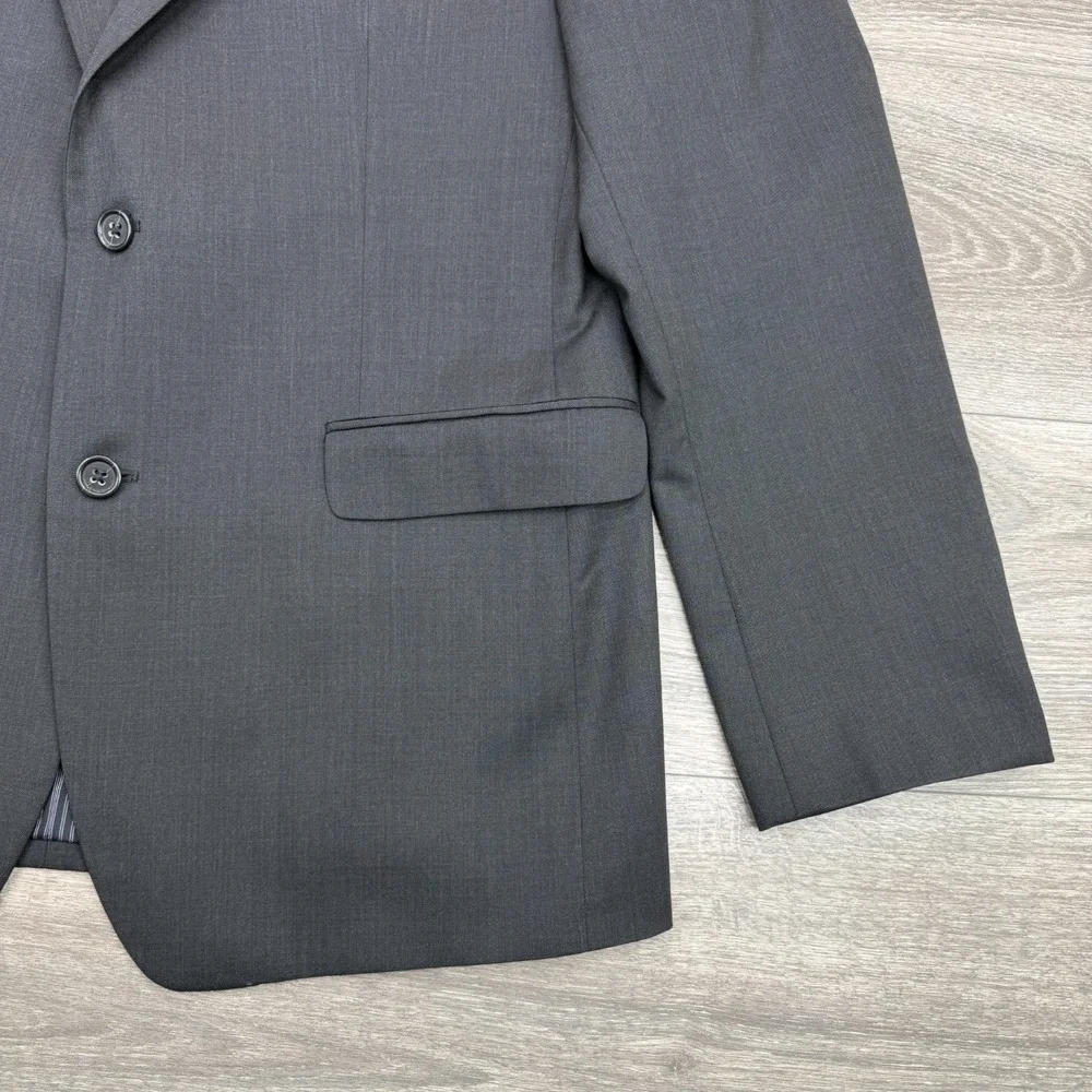 Banana Republic Marzotto Italy Wool Blazer Mens 42R Charcoal Sport Coat Jacket